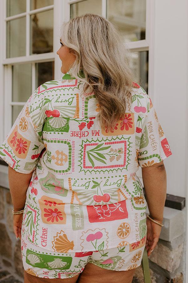 Impressions Ma Cherie Button Up Top Curves