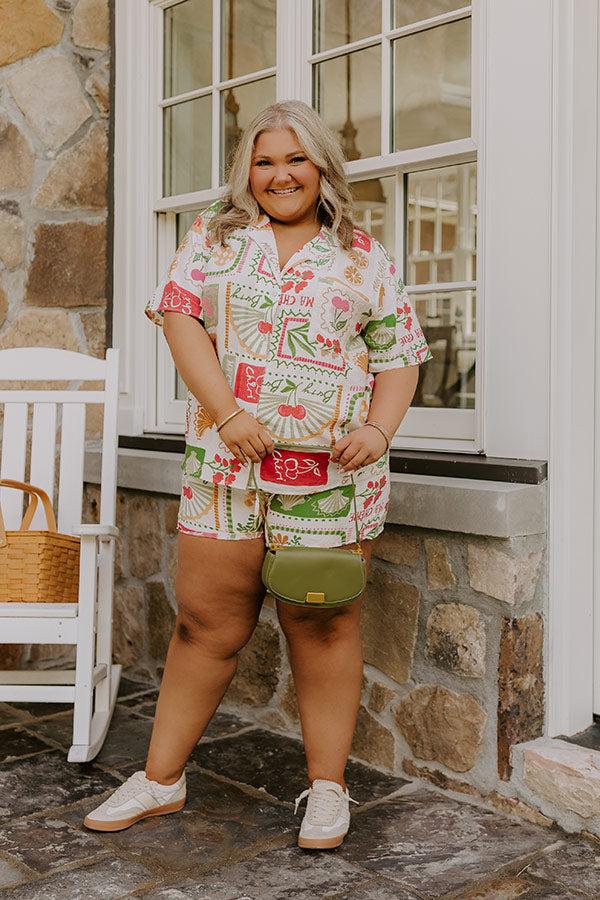 Impressions Ma Cherie Button Up Top Curves