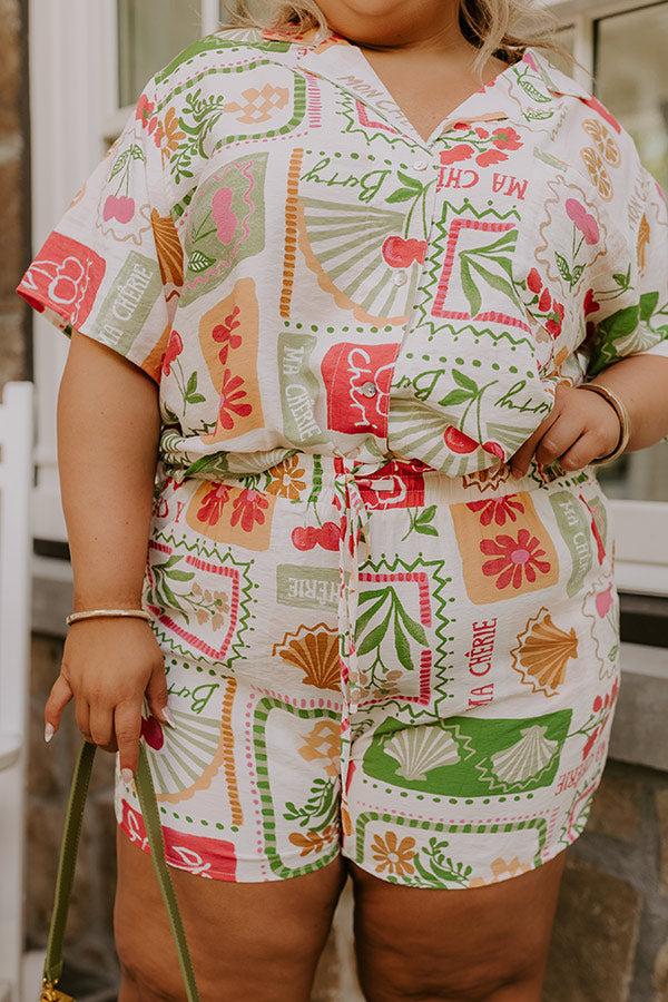 Impressions Ma Cherie High Waist Shorts Curves