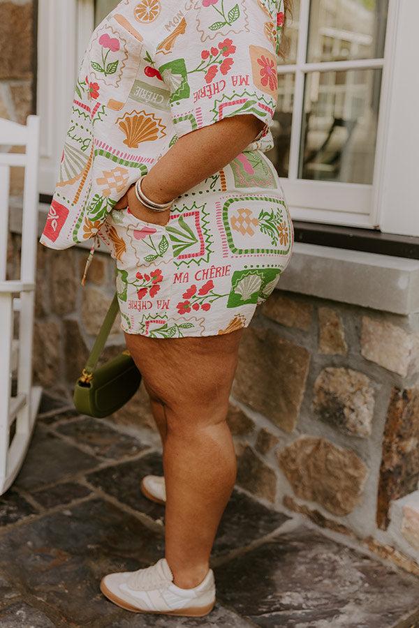 Impressions Ma Cherie High Waist Shorts Curves