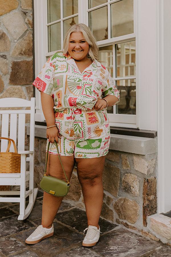 Impressions Ma Cherie High Waist Shorts Curves