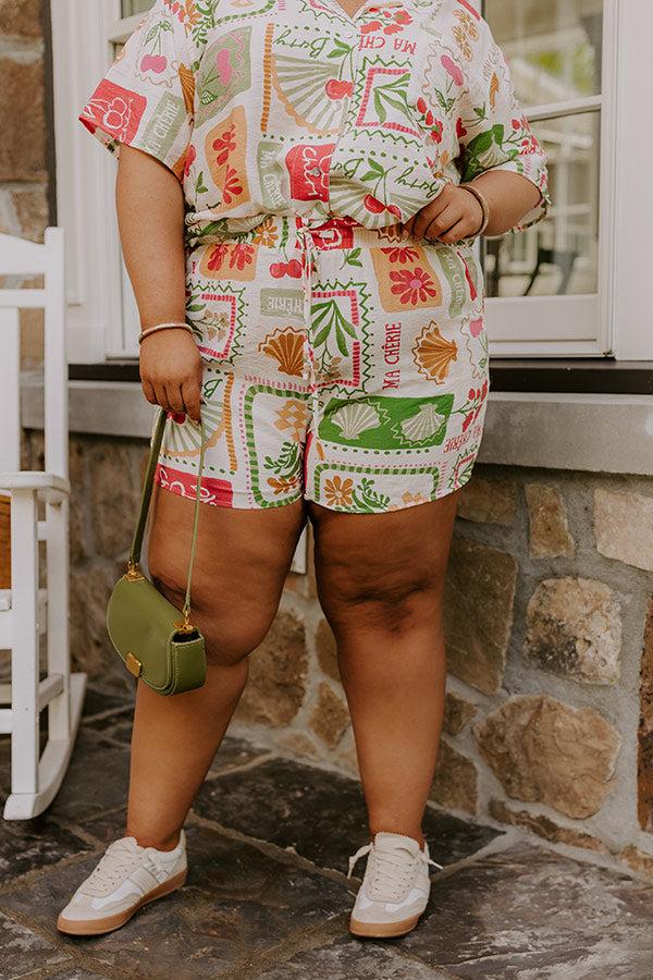 Impressions Ma Cherie High Waist Shorts Curves