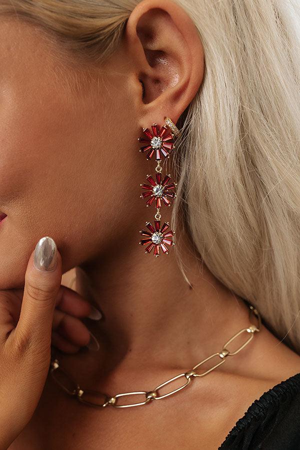 Impressions Made For Each Other Earrings In Red