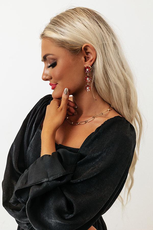 Impressions Made For Each Other Earrings In Red