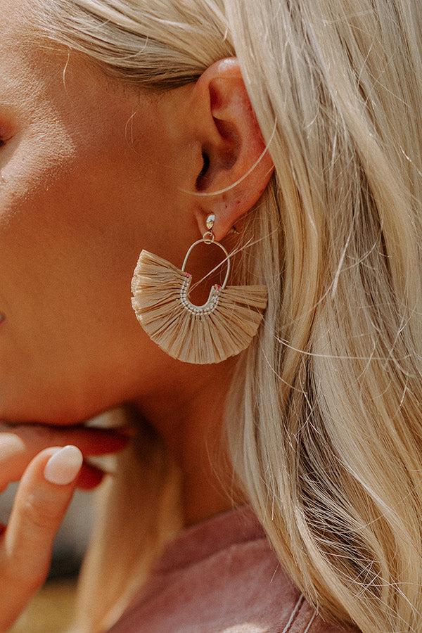 Impressions Made In The Shade Earrings In Tan