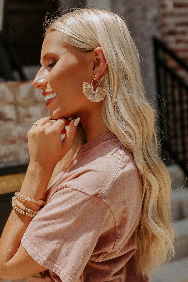 Impressions Made In The Shade Earrings In Tan