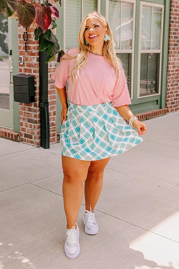 Impressions Magic Melody Wrap Skirt In Teal Curves