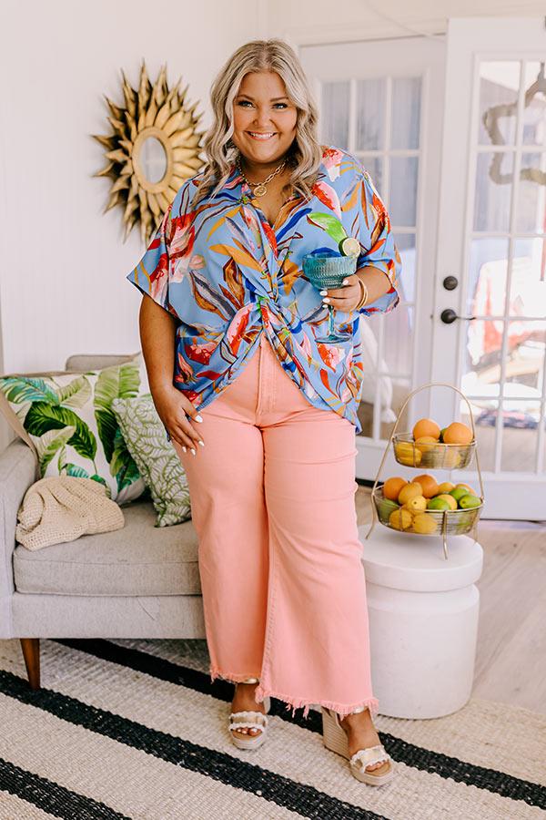 Impressions Mai Tais And Tikis Satin Top Curves