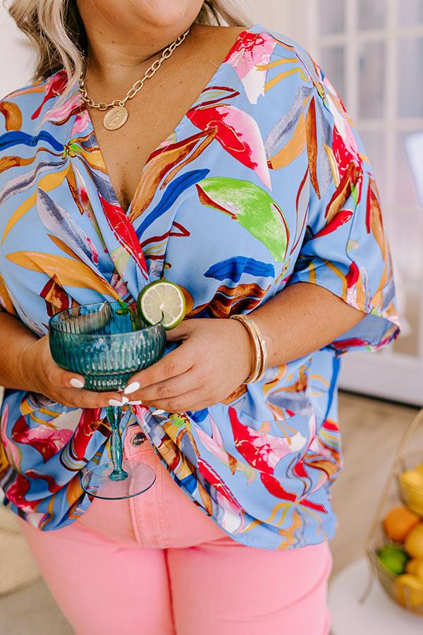 Impressions Mai Tais And Tikis Satin Top Curves