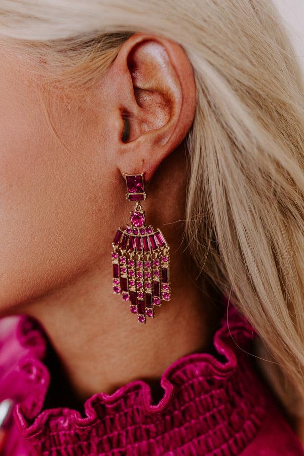Impressions Mainstream Drama Earrings In Fuchsia
