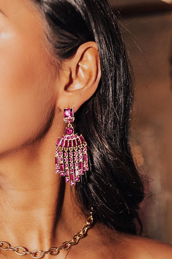 Impressions Mainstream Drama Earrings In Fuchsia