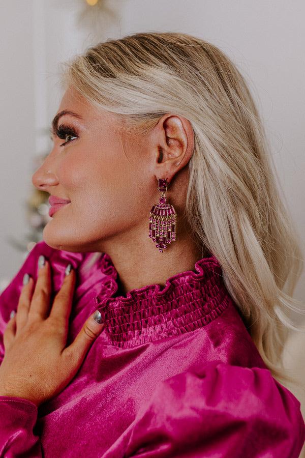 Impressions Mainstream Drama Earrings in Fuchsia
