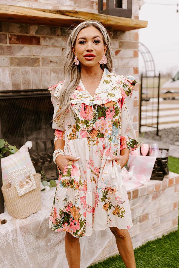 Impressions Majestic Moment Floral Shift Dress