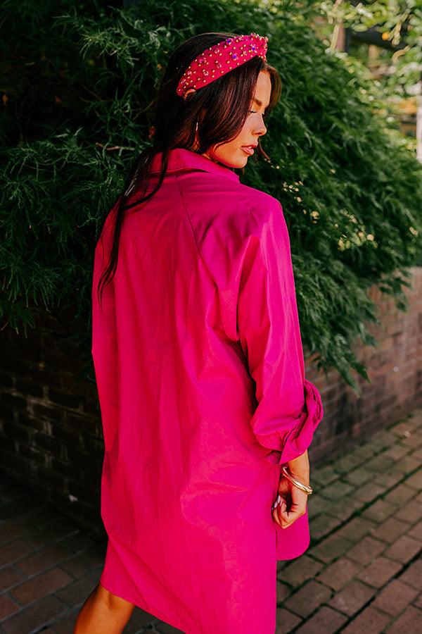 Impressions Major Icon Tunic Dress In Hot Pink