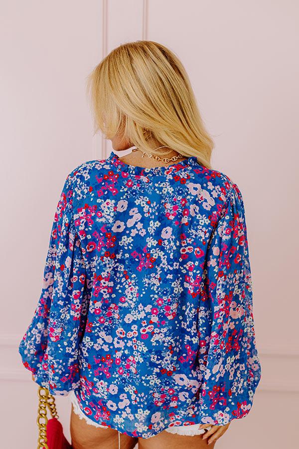 Impressions Making Joy Shift Top In Blue Curves