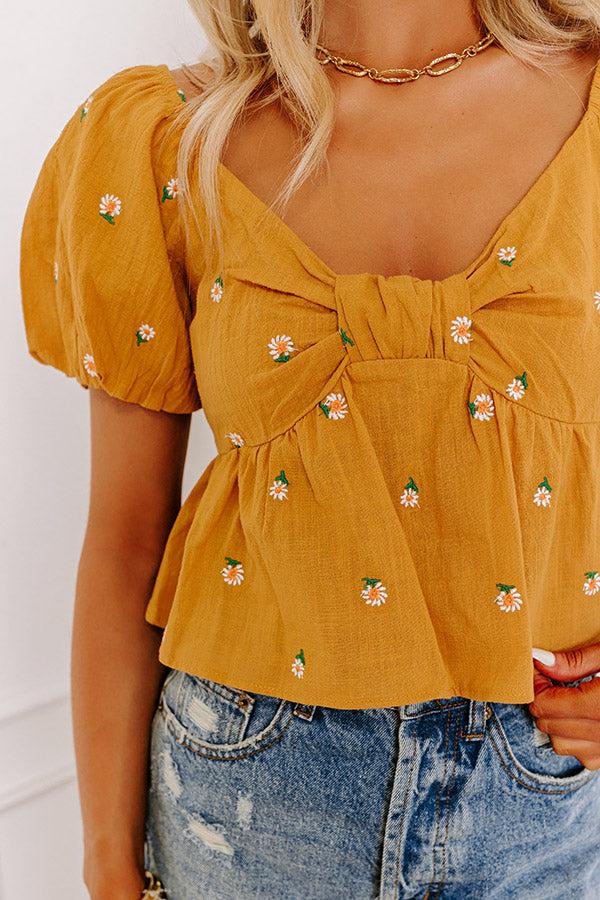 Impressions Mango Punch Embroidered Top