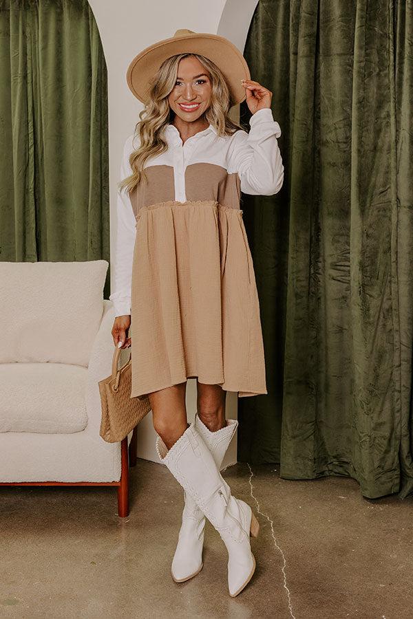 Impressions Maple Moments Color Block Mini Dress