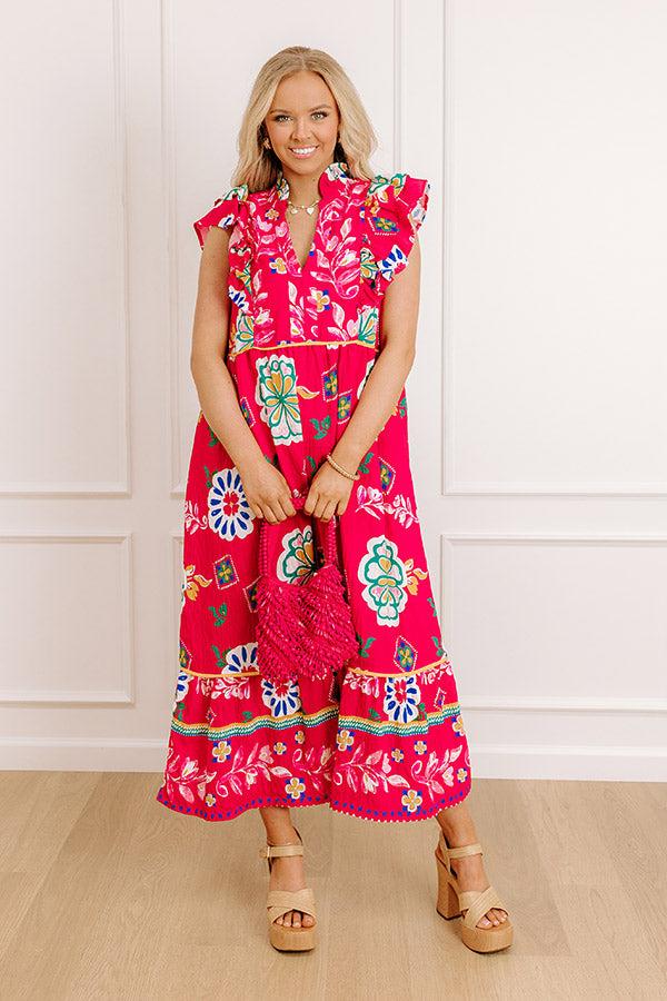 Impressions Margarita Sippin Floral Midi Dress