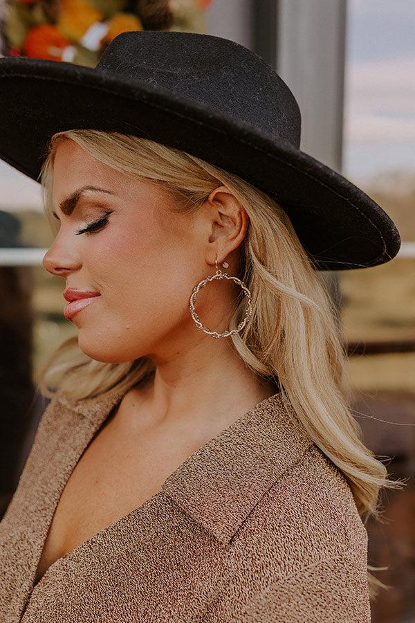 Impressions Meadow Melodies Hoop Earrings In Grey