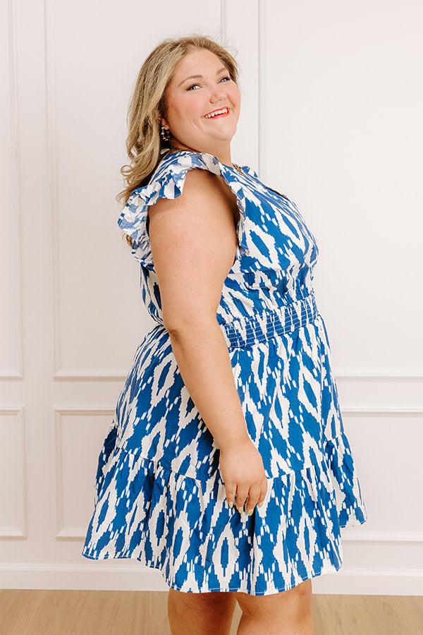 Impressions Mediterranean Dream Mini Dress Curves