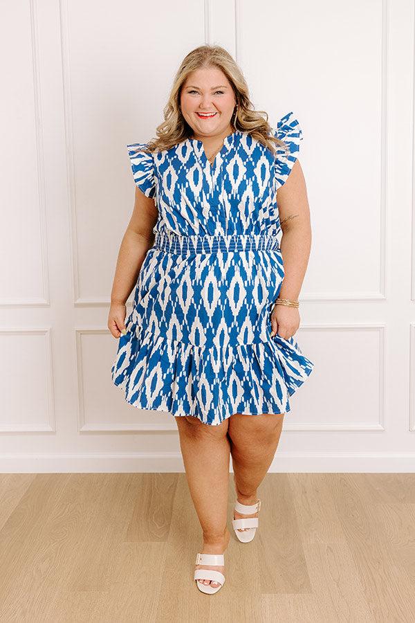 Impressions Mediterranean Dream Mini Dress Curves