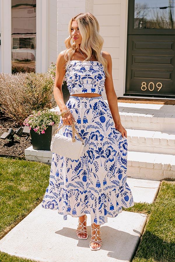 Impressions Mediterranean Getaway Crop Top