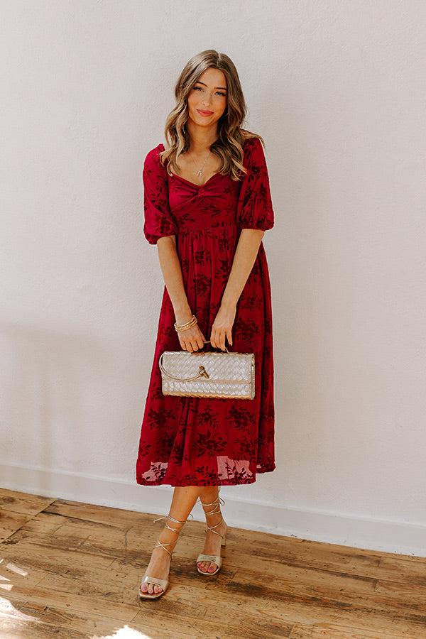 Impressions Merlot Muse Velvet Burnout Midi