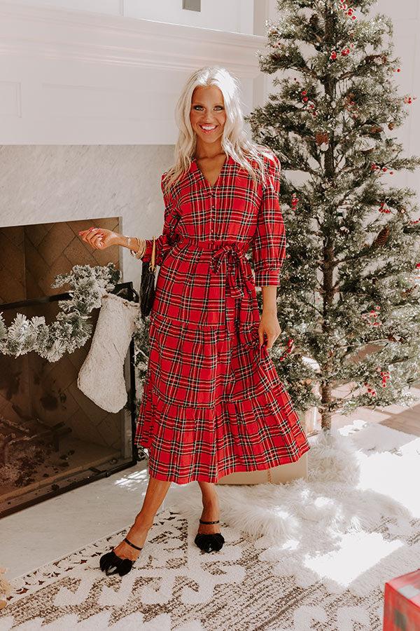Impressions Merry Mood Plaid Midi