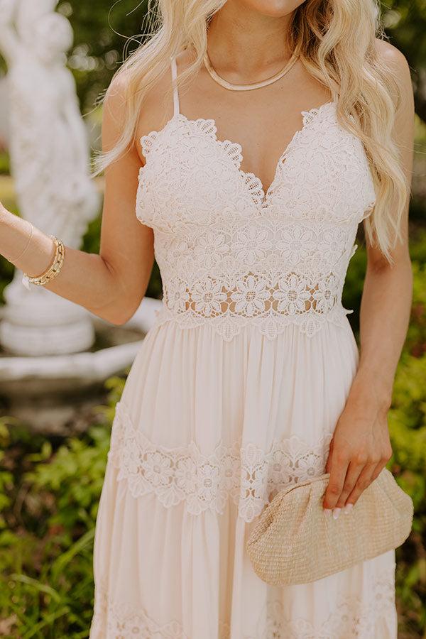 Impressions Mesmerizing View Lace Midi Dress