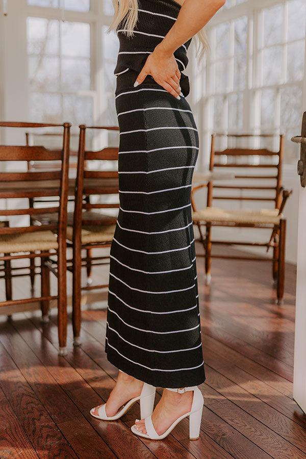 Impressions Miami Brunch Stripe Midi Skirt