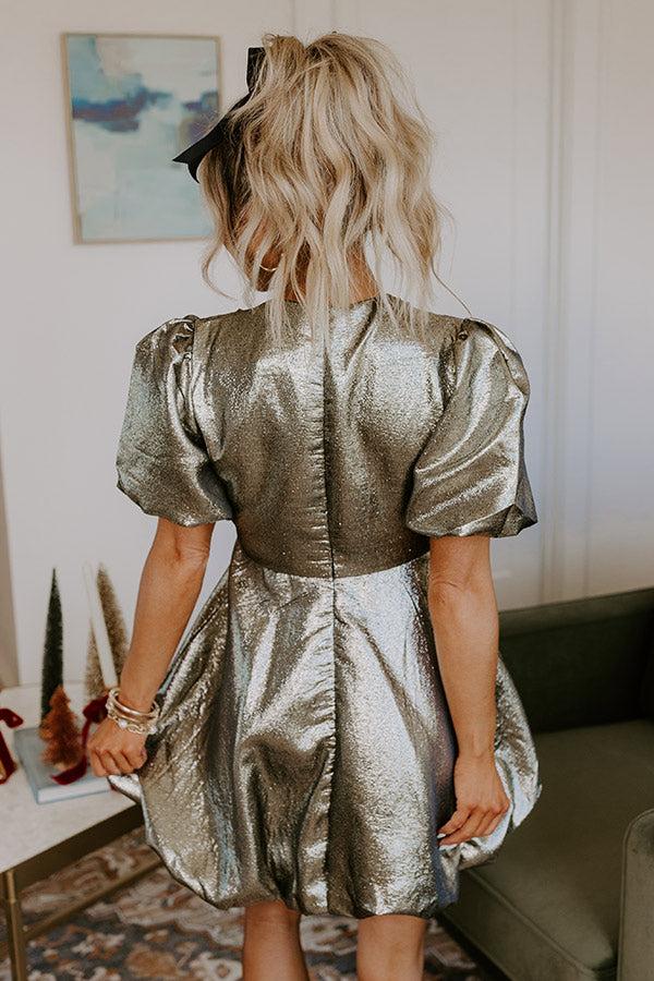 Impressions Midnight Sparkle Metallic Mini Dress