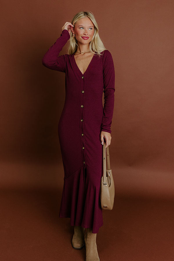 Impressions Midtown Views Ribbed Midi Dress