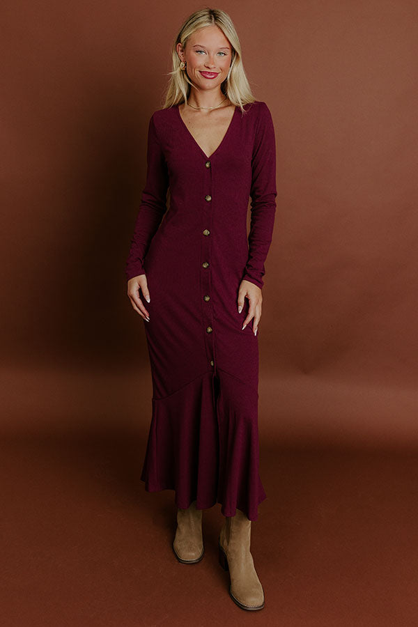 Impressions Midtown Views Ribbed Midi Dress