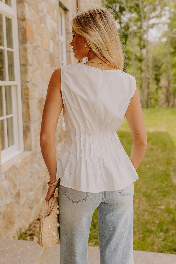 Impressions Mimosa Sipping Pleated Top