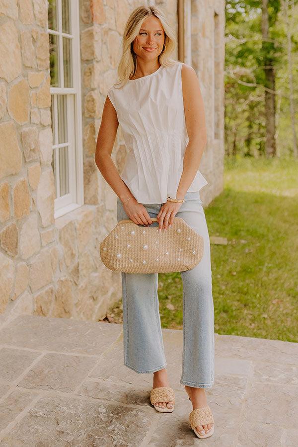 Impressions Mimosa Sipping Pleated Top