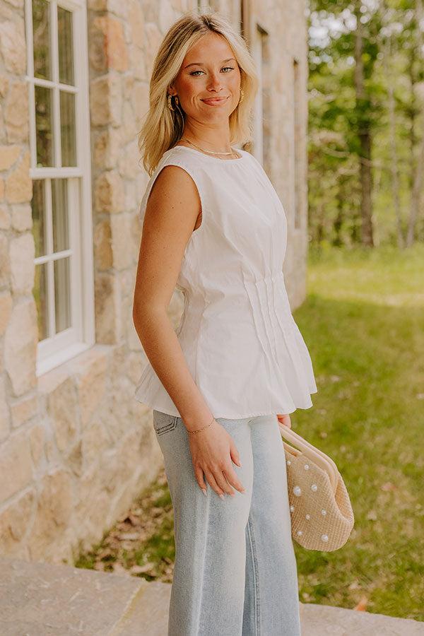 Impressions Mimosa Sipping Pleated Top