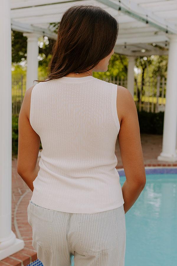 Impressions Minimal Muse Knit Top In White