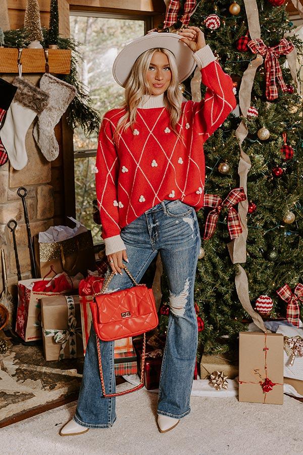 Impressions Mistletoe And Magic Sweater In Red