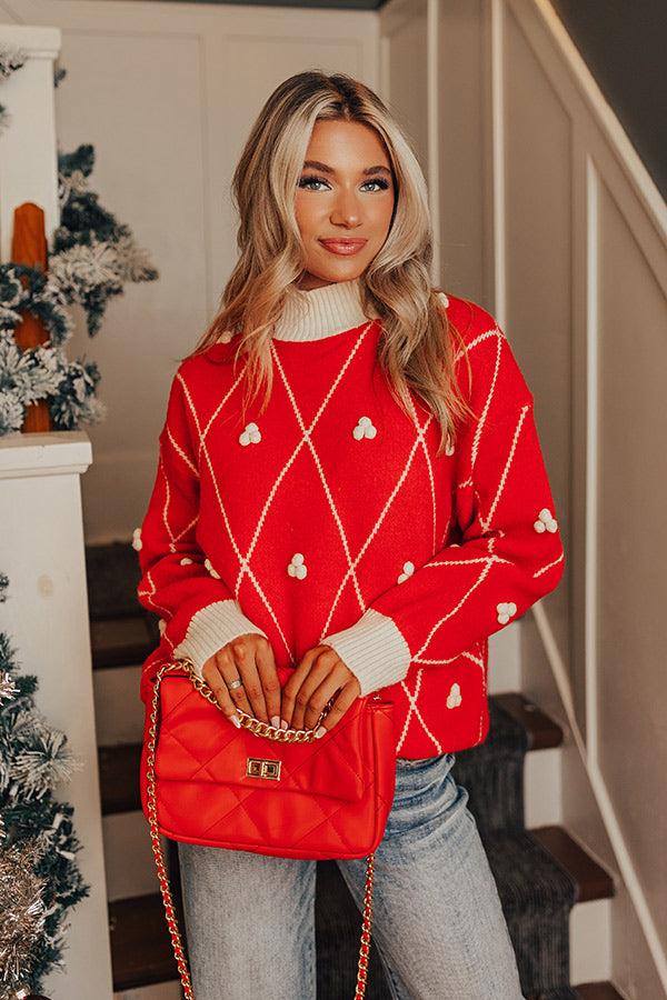 Impressions Mistletoe And Magic Sweater In Red
