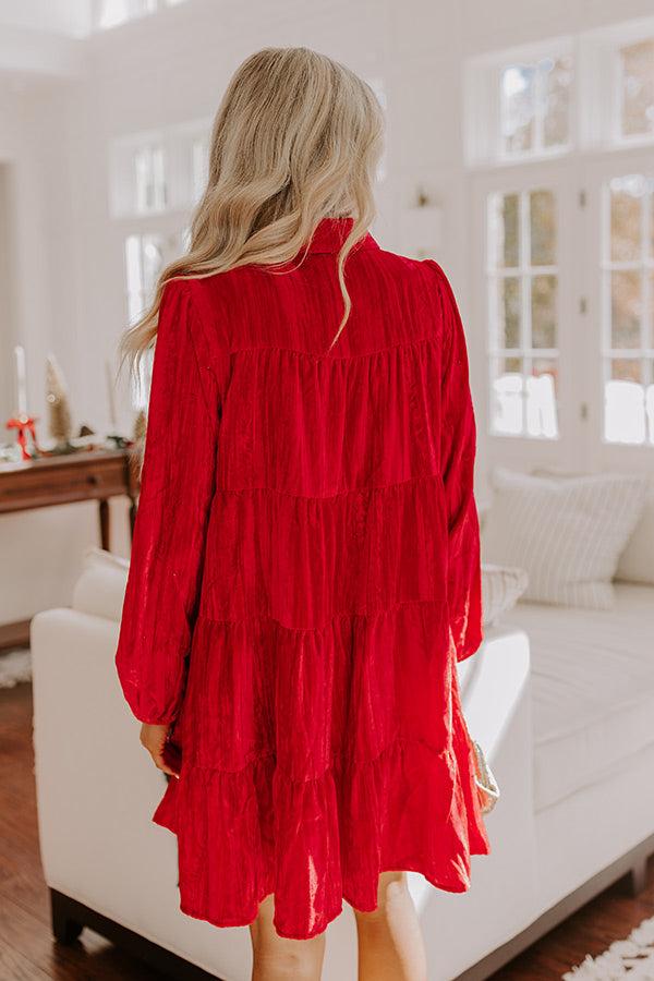 Impressions Mistletoe And Magic Velvet Mini Dress