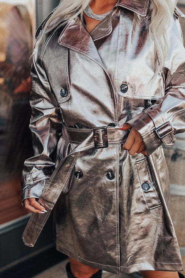 Impressions Modern Marvel Metallic Trench Coat