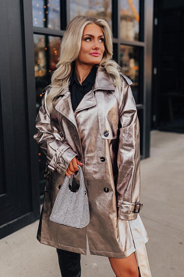 Impressions Modern Marvel Metallic Trench Coat