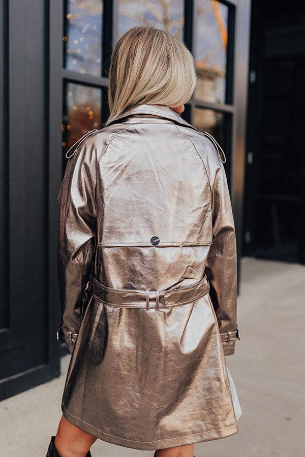 Impressions Modern Marvel Metallic Trench Coat