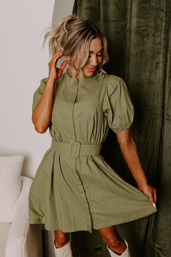 Impressions Mojito Muse Button Down Mini Dress