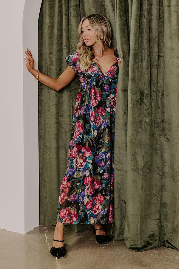 Impressions Moonlit Garden Floral Maxi Dress