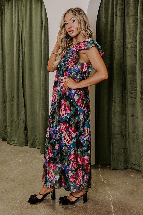 Impressions Moonlit Garden Floral Maxi Dress