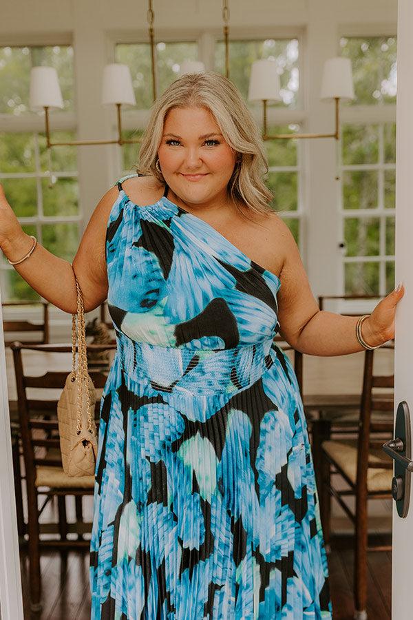 Impressions Moonlit Stroll Pleated Midi Curves