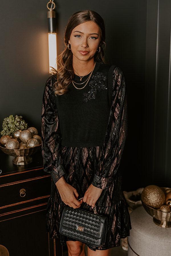 Impressions More Vino Please Velvet Mini Dress