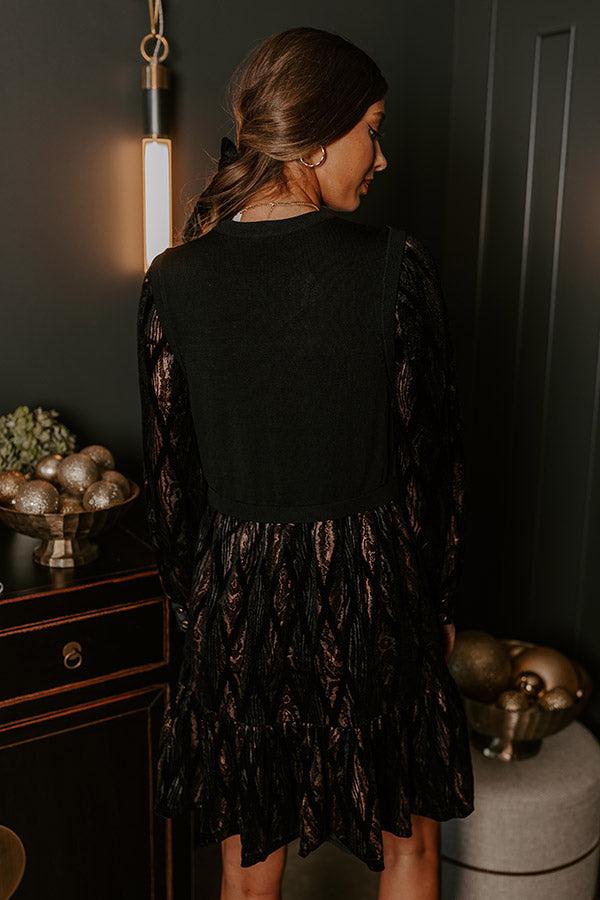 Impressions More Vino Please Velvet Mini Dress