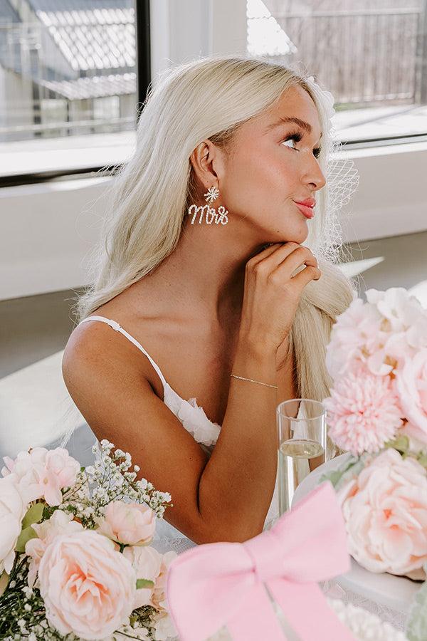 Impressions Mrs. Rhinestone Earrings In Gold